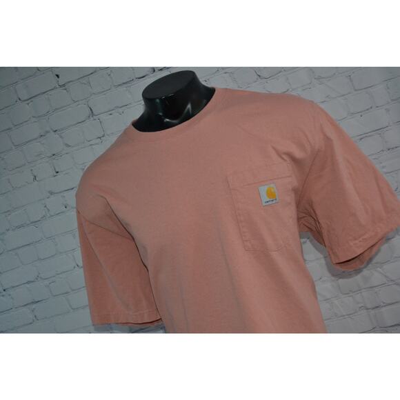 Carhartt Work T-Shirt Front Pocket Cotton Short Sleeve Mens Size XL Loose - Picture 4 of 7